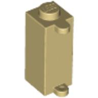 Lego kostka (kostička) 1x1x2 držák oken, béžová (358105, 4159280)